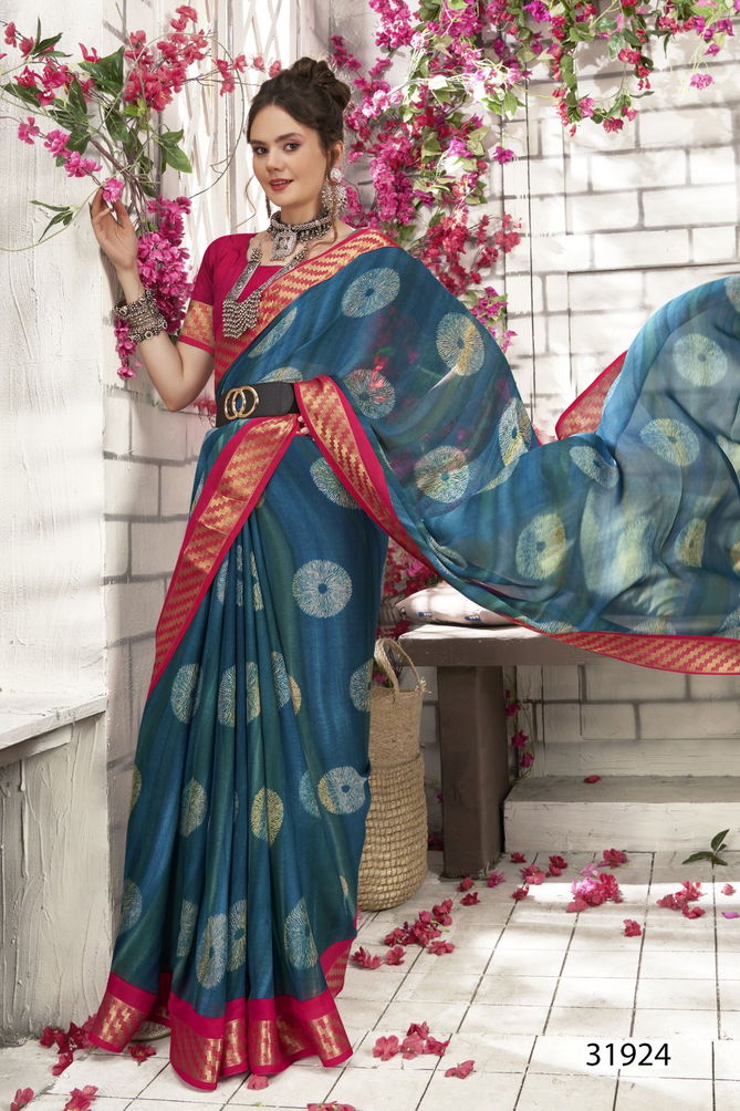 Jiya Vol 19 By Vallabhi Moss Georgette Printed Sarees Suppliers In India